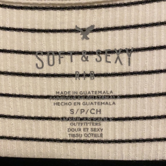 Black and white striped bodysuit from American Eagle. Size Small. - Picture 3 of 3